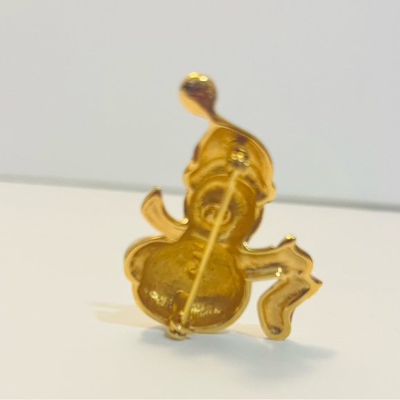 Franklin Mint Kenneth Jay Lane Vintage Swarovski Crystal Snowman Brooch Pin - Picture 9 of 9